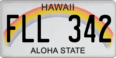 HI license plate FLL342