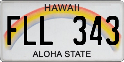 HI license plate FLL343