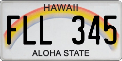 HI license plate FLL345