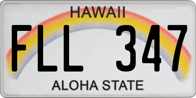HI license plate FLL347