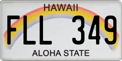 HI license plate FLL349