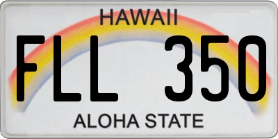 HI license plate FLL350