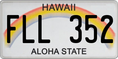 HI license plate FLL352