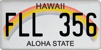 HI license plate FLL356
