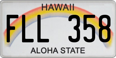 HI license plate FLL358