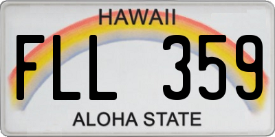 HI license plate FLL359