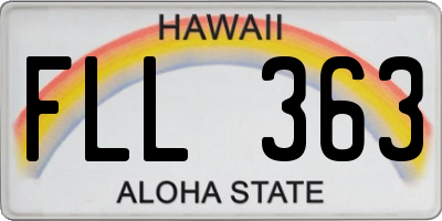 HI license plate FLL363