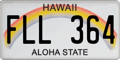 HI license plate FLL364