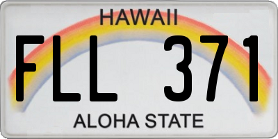 HI license plate FLL371