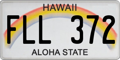 HI license plate FLL372