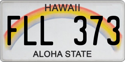 HI license plate FLL373