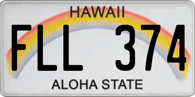 HI license plate FLL374