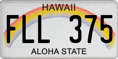 HI license plate FLL375