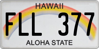HI license plate FLL377
