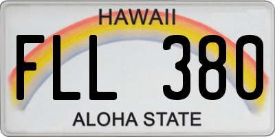 HI license plate FLL380