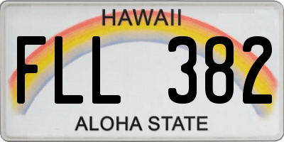 HI license plate FLL382