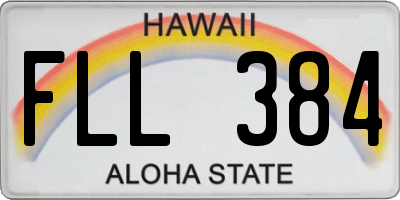 HI license plate FLL384