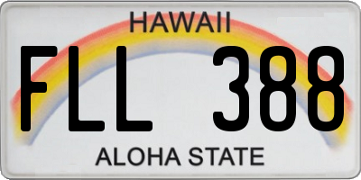 HI license plate FLL388