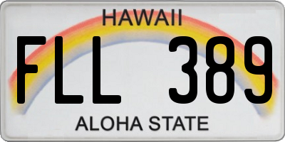 HI license plate FLL389