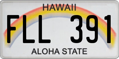HI license plate FLL391