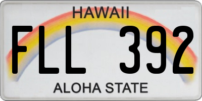 HI license plate FLL392