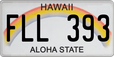 HI license plate FLL393