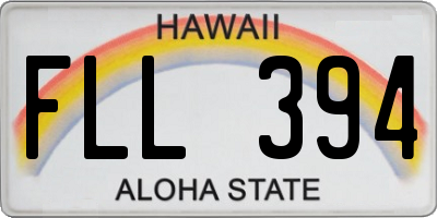HI license plate FLL394
