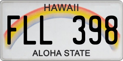 HI license plate FLL398