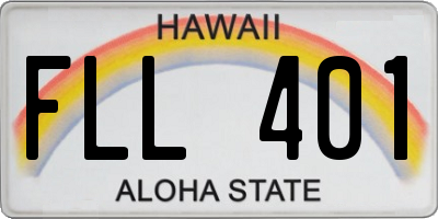 HI license plate FLL401