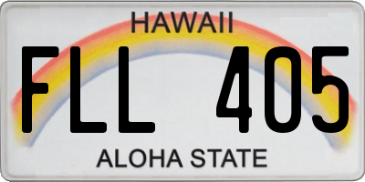 HI license plate FLL405