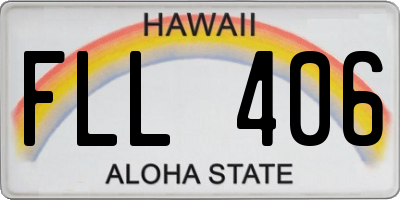 HI license plate FLL406
