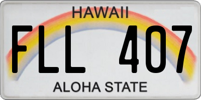 HI license plate FLL407