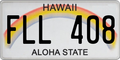 HI license plate FLL408
