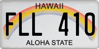HI license plate FLL410