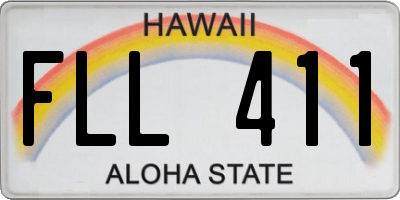 HI license plate FLL411