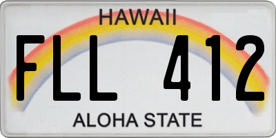 HI license plate FLL412