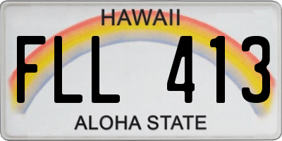 HI license plate FLL413