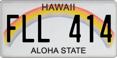 HI license plate FLL414