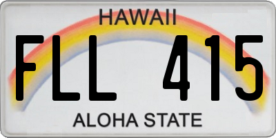 HI license plate FLL415