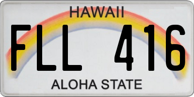 HI license plate FLL416