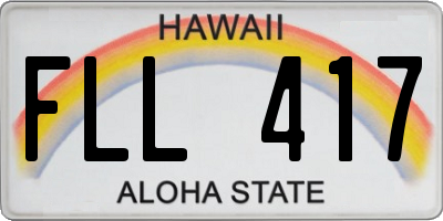 HI license plate FLL417