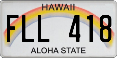 HI license plate FLL418