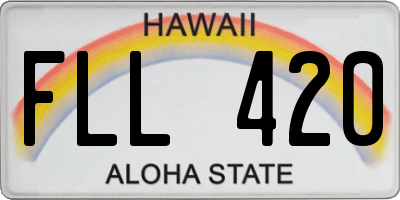 HI license plate FLL420