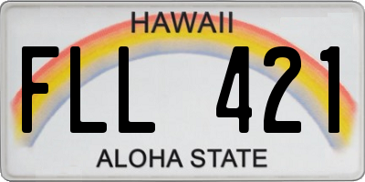 HI license plate FLL421