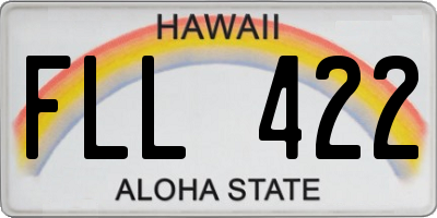 HI license plate FLL422