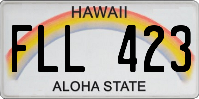 HI license plate FLL423