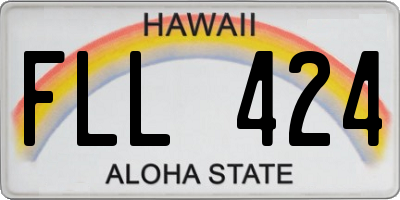 HI license plate FLL424