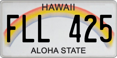 HI license plate FLL425