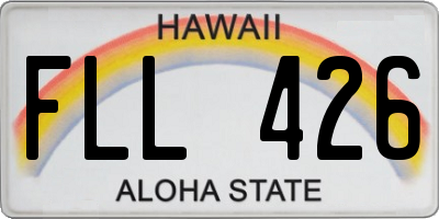 HI license plate FLL426