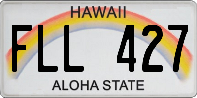 HI license plate FLL427